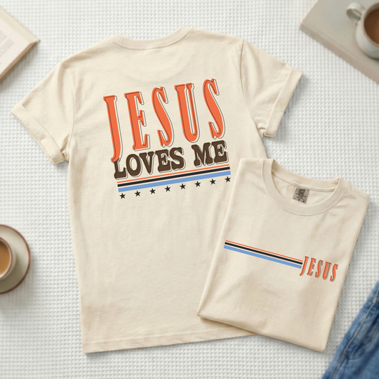 Jesus Loves Me Retro Comfort Colors T-Shirt