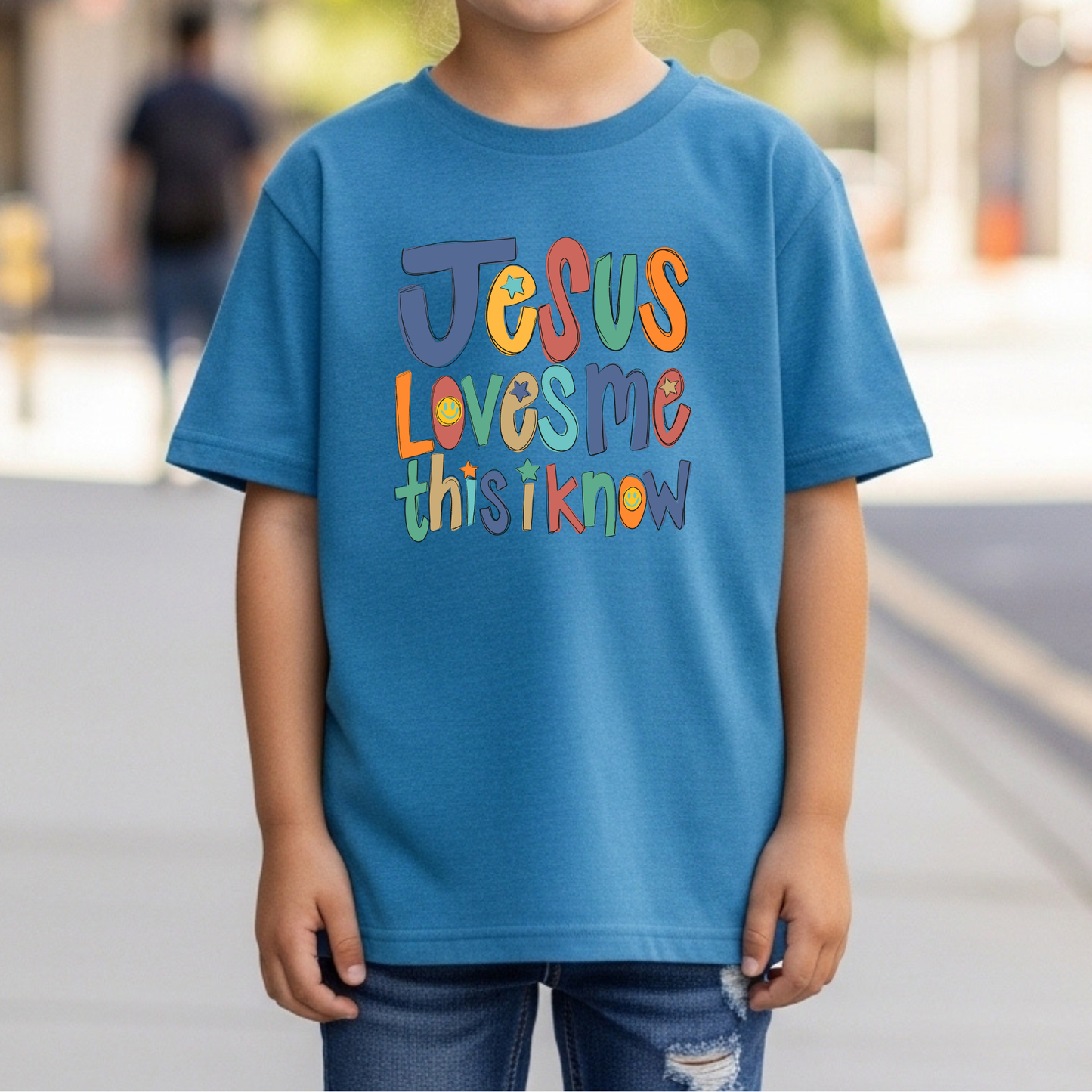 Jesus Loves Me This I Know Youth Bella Canvas Tee