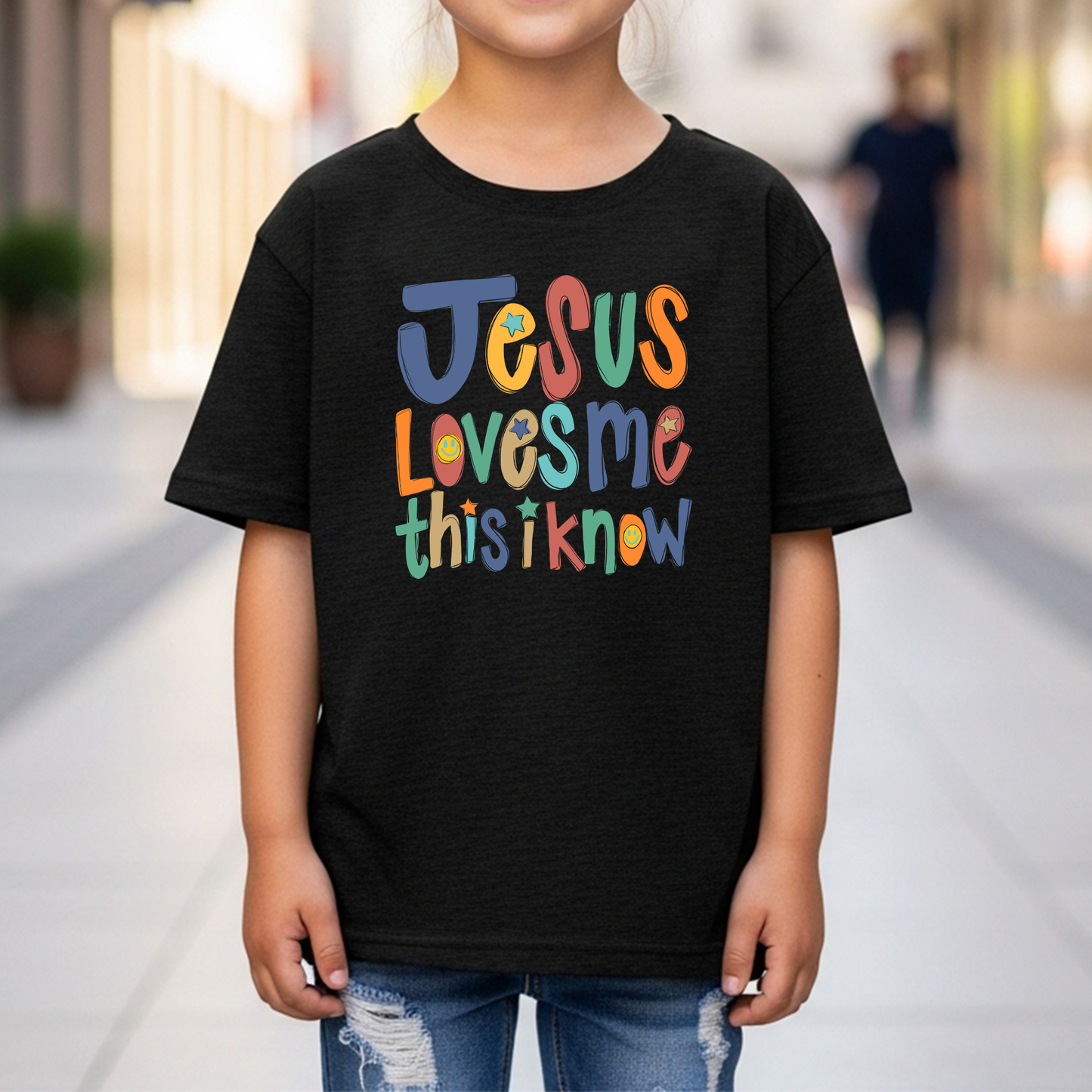 Jesus Loves Me This I Know Youth Bella Canvas Tee