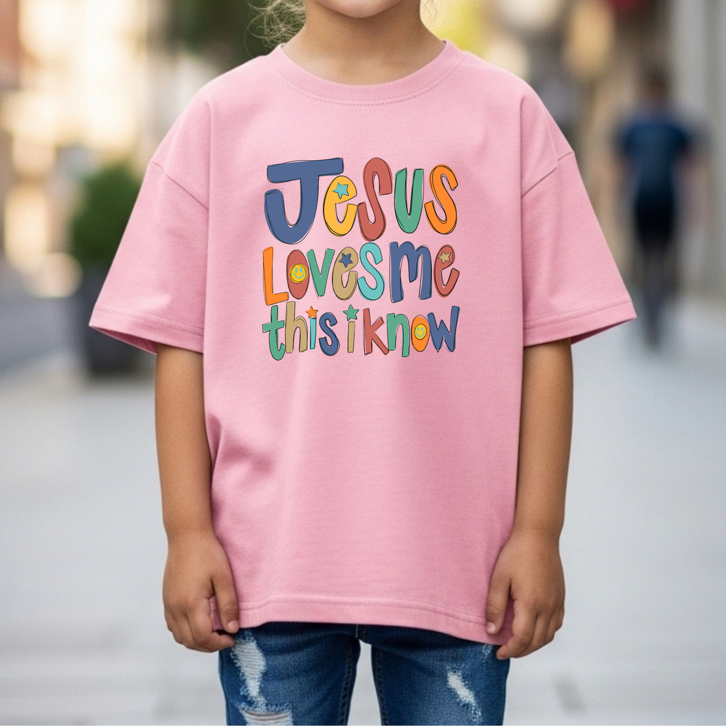 Jesus Loves Me This I Know Youth Bella Canvas Tee